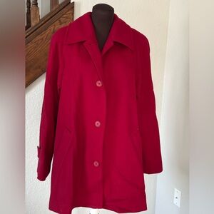Pendleton 100% Wool Red Coat Made in USA Size 10